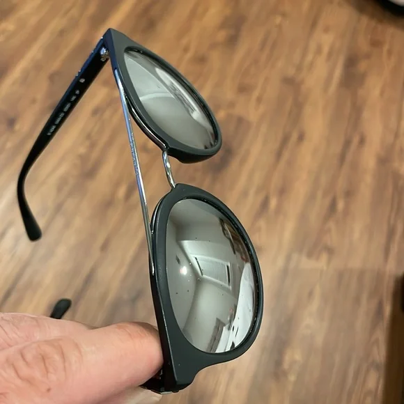 Burberry Polar Grey Mirror Silver round sunglasses for Men